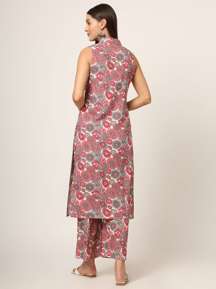 Divena Maroon Printed Rayon Fabric Straight Kurta