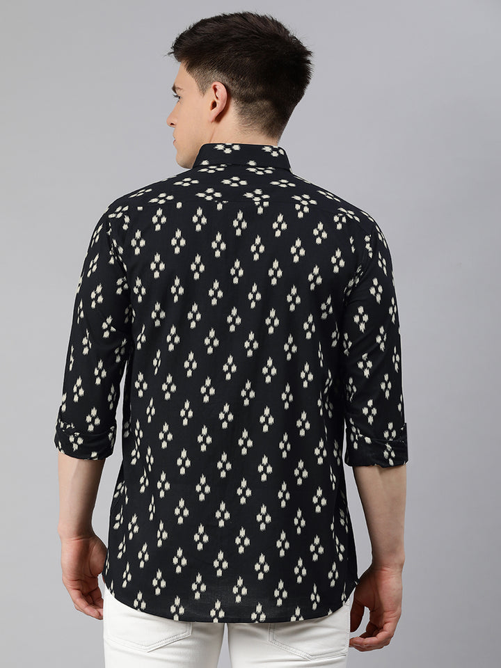 Millennial Men Black & White  Cotton  Full Sleeve  Shirt for Men-MMF0217