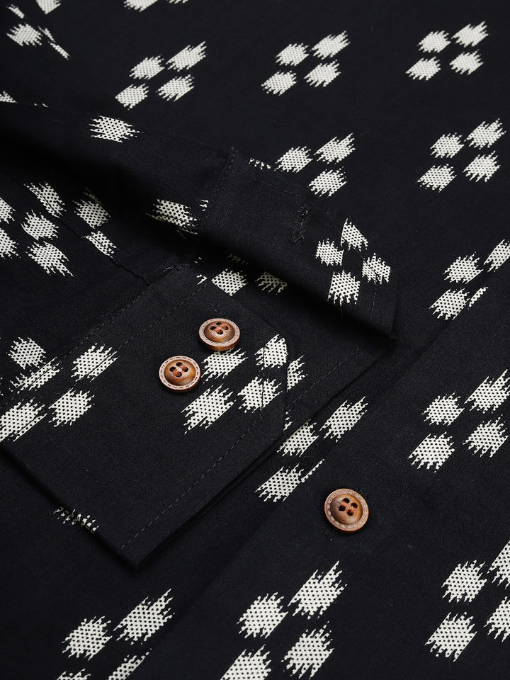 Millennial Men Black & White  Cotton  Full Sleeve  Shirt for Men-MMF0217