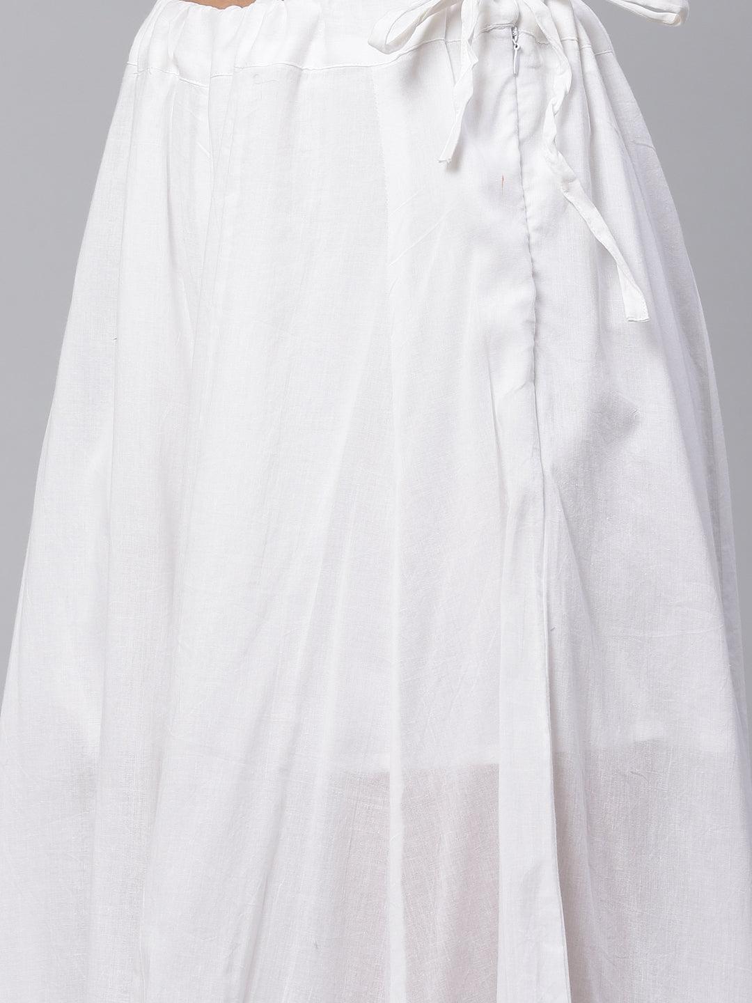 Divena Blue Cotton Kurta With Mulmul Sharara - divena world