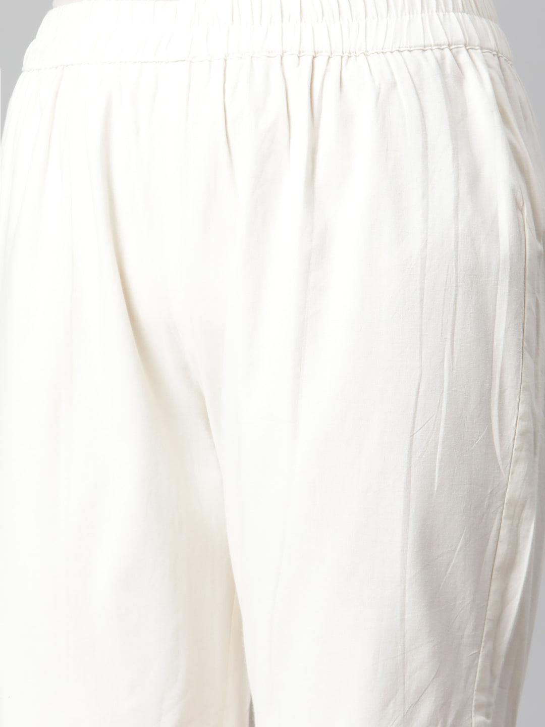 Divena Printred Cotton Kurta Set With Sharara And Dupatta - divena world