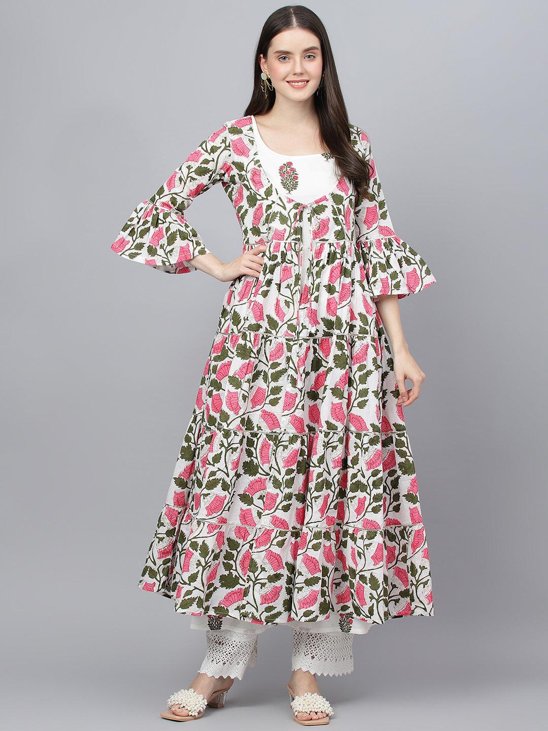 Anarkali kurta hot sale with jacket