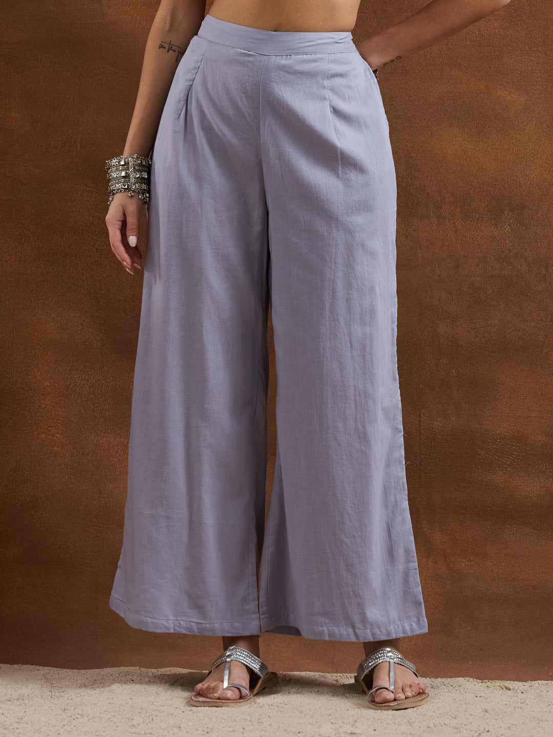 Divena Embroidered Cotton Grey Straight Fit  Kurta Sets