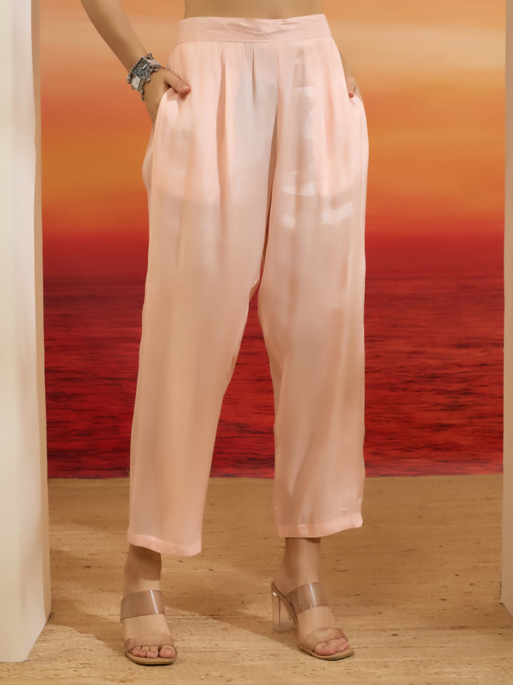 Divena Muslin Tie and dye Printed Pink Kurta Pant Dupatta Sets