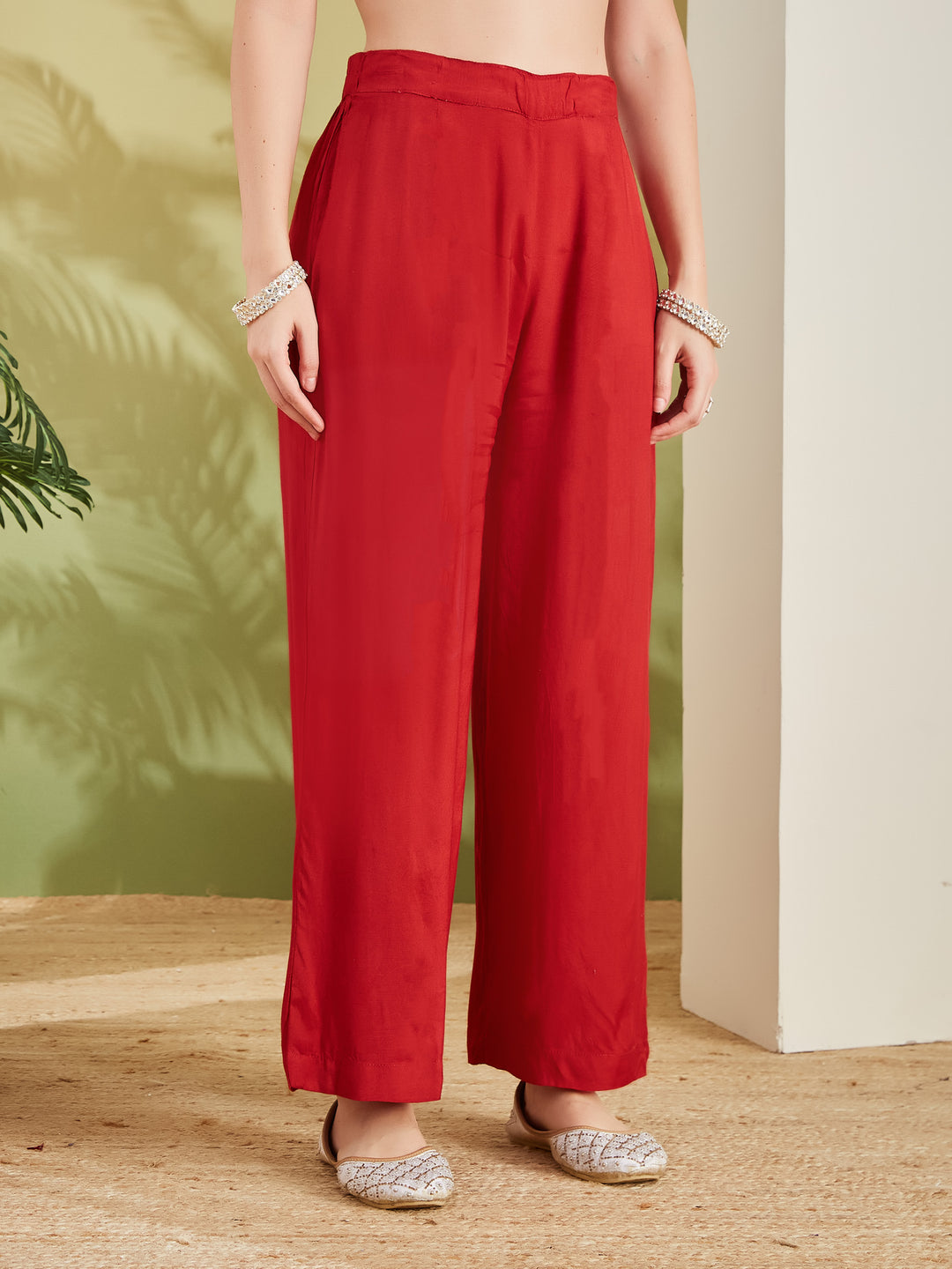 Divena Embroidered Printed Straight Fit Muslin Kurta Pant with Dupatta Set