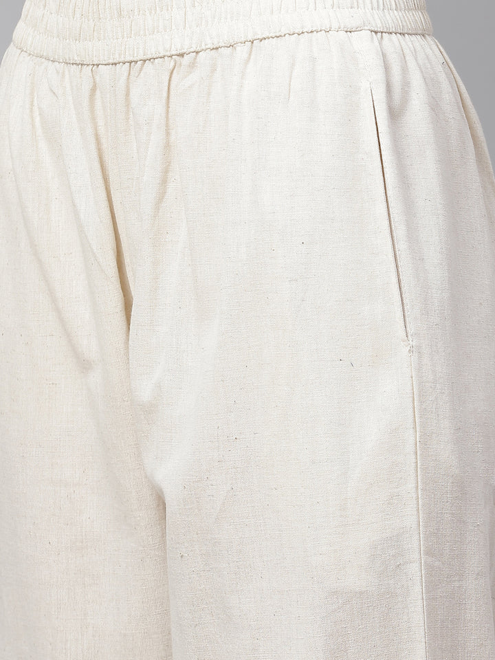 Divena Blue Floral A-Line Cotton Kurta Pant Sets