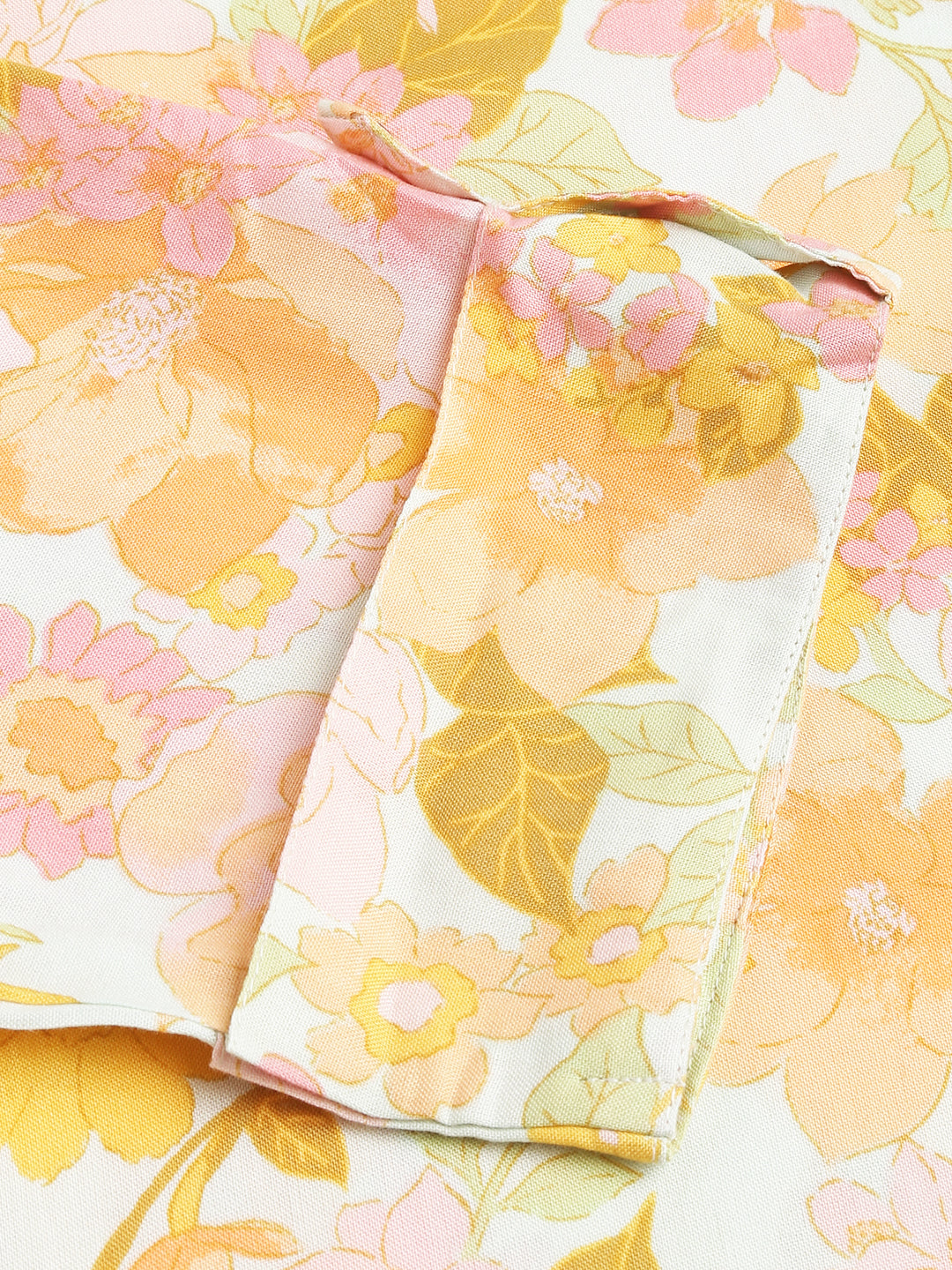 Divena Multi Colored Floral Digital Printed Straight Fold Sleeve Kurta