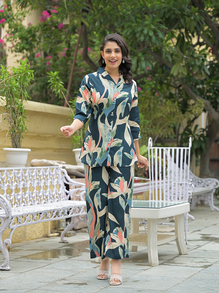 Divena Crystal Viscose Muticolor Digital Print Co-ords Sets