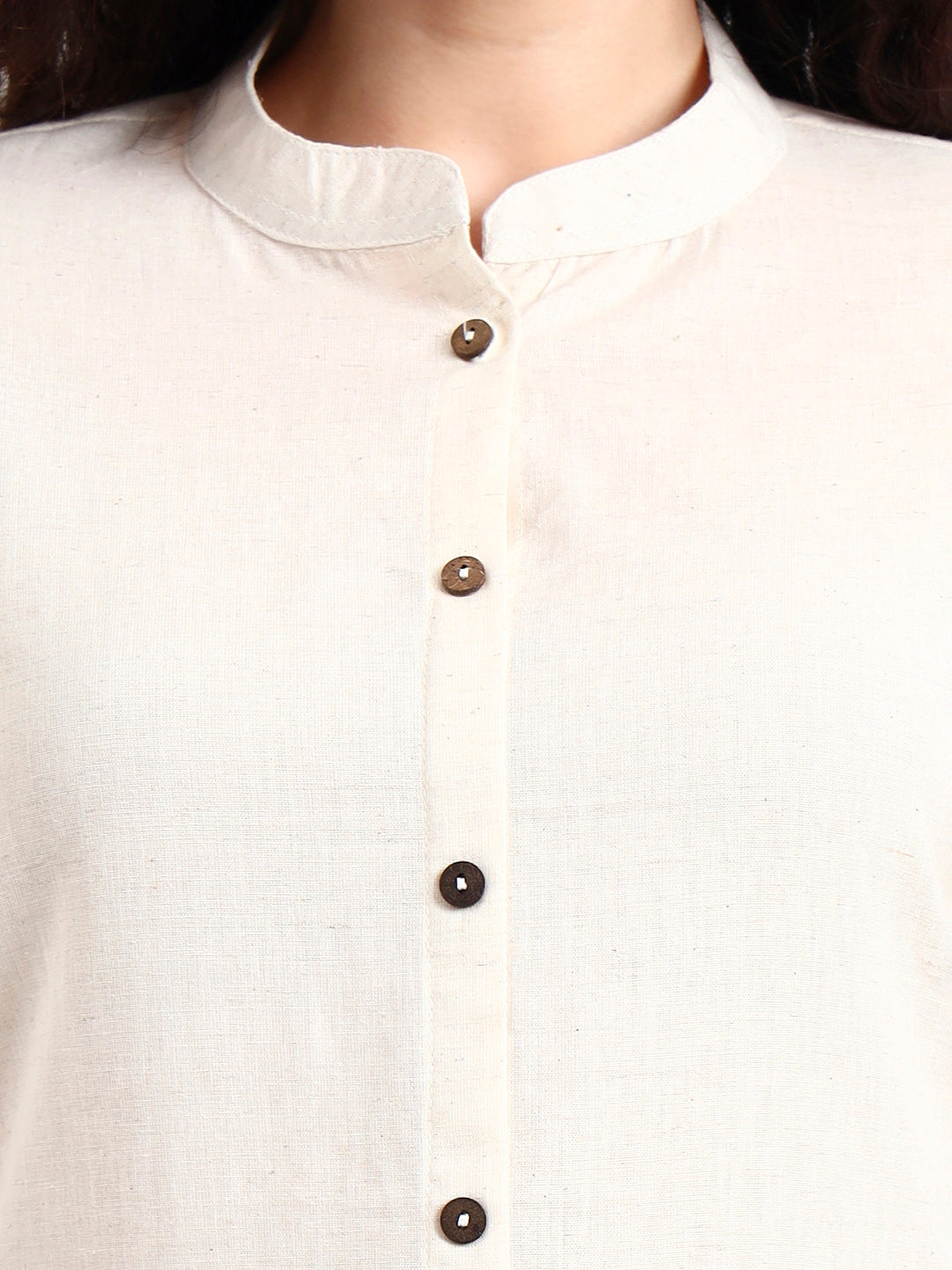 Divena Off White Embroidered Cotton Top