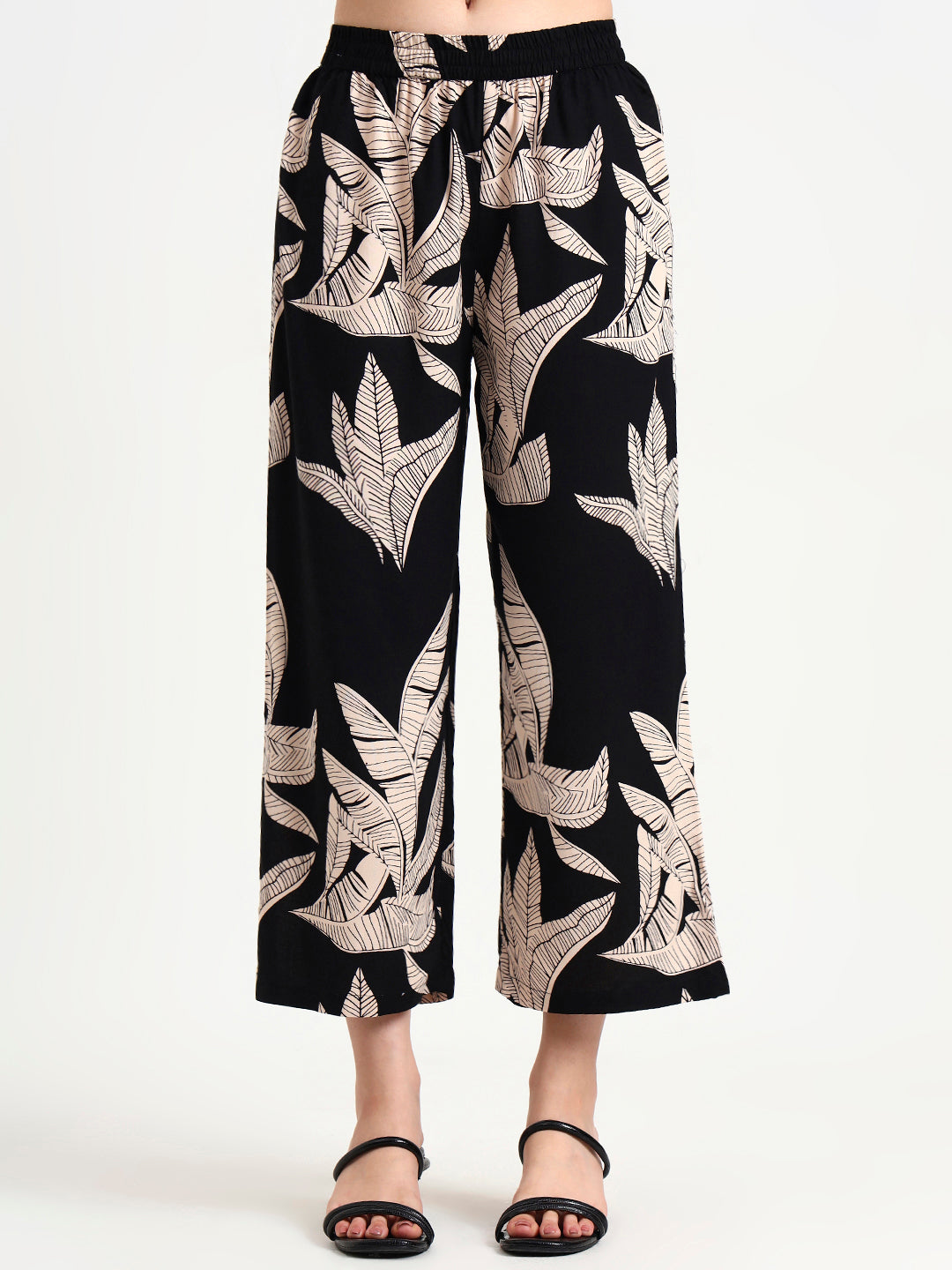 Divena Black Floral Printed Rayon Kurta Pant Sets