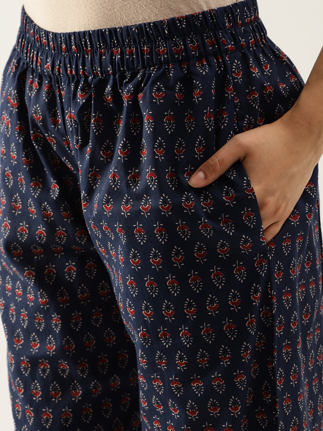 Divena Blue Printed Loungewear /Nightwear