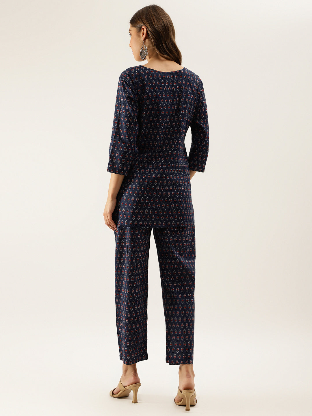 Divena Blue Printed Loungewear /Nightwear