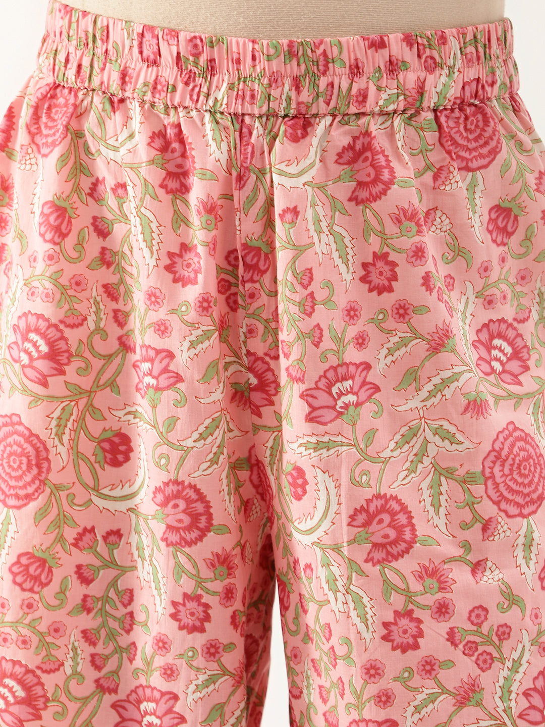 Divena Pink Floral Print Cotton Co-ord set