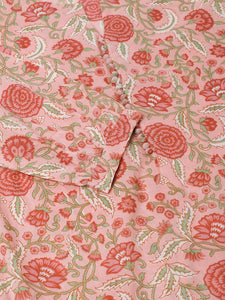 Divena Pink Floral Print Cotton Co-ord set