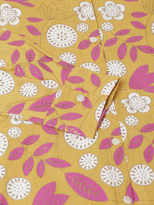 Divena Mustard Floral Print Cotton Co-ord Set