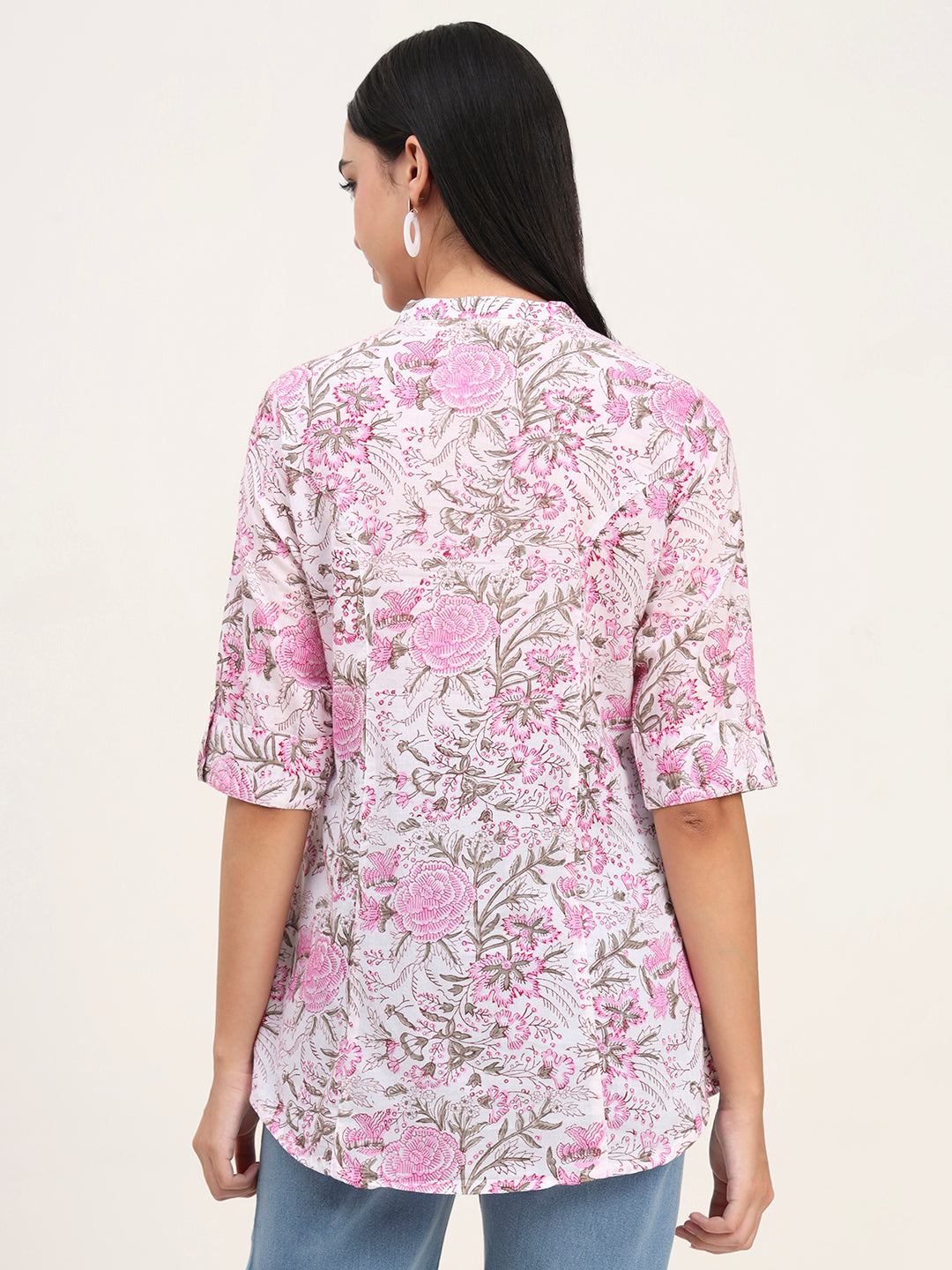 Divena White Cotton A-Line top