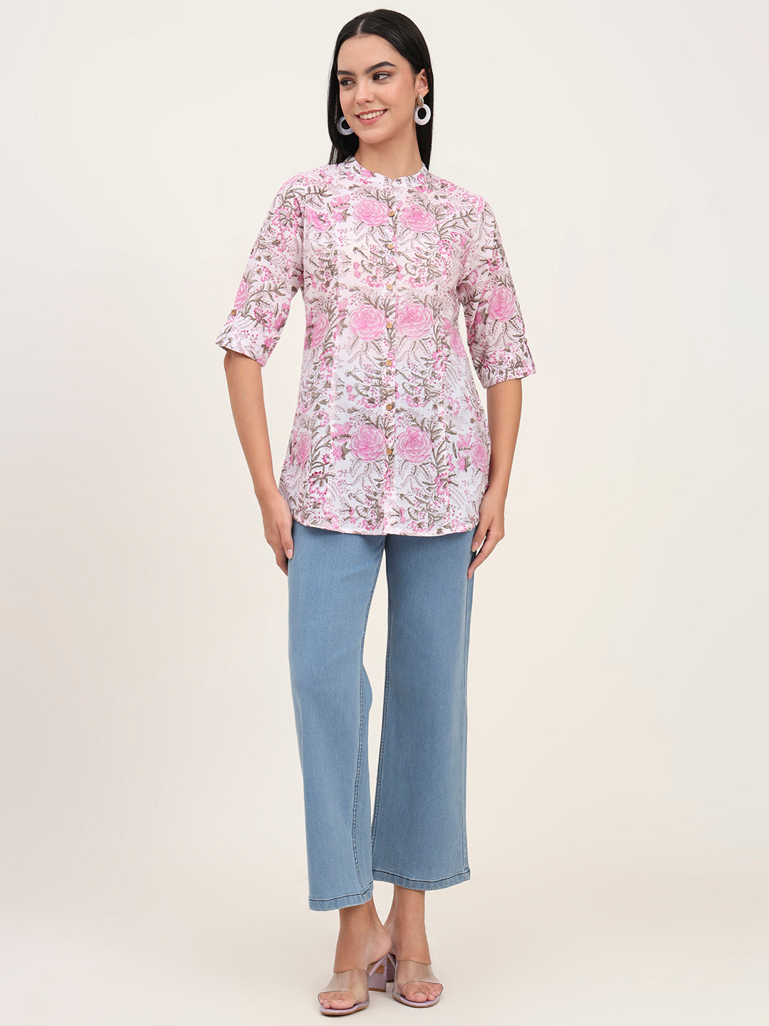Divena White Cotton A-Line top