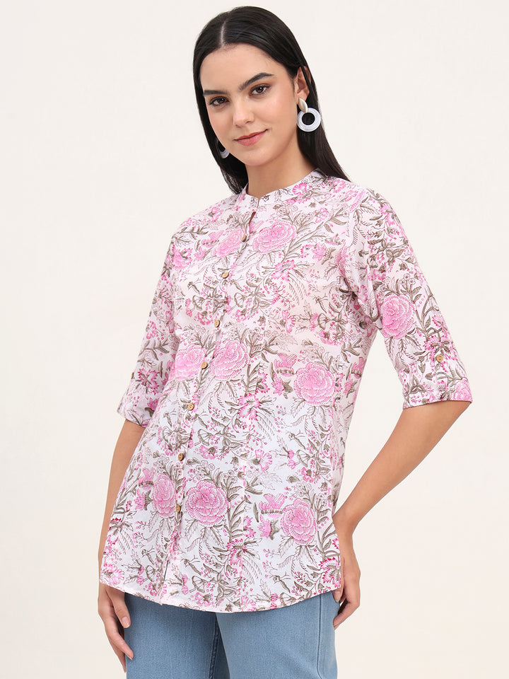 Divena White Cotton A-Line top