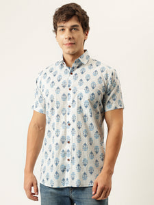 Buy Men's Blue Short Sleeve Shirts Online