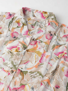 Divena Rayon Cream A-Line Floral Printed Midi Dress - divena world