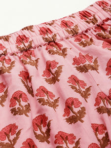 Divena Pink Cotton Loungewear /Nightwear Set - divena world