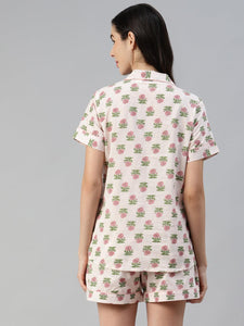 Girls Kids Pure Rayon Zebra Print Summer Sleepwear (Half Sleeve