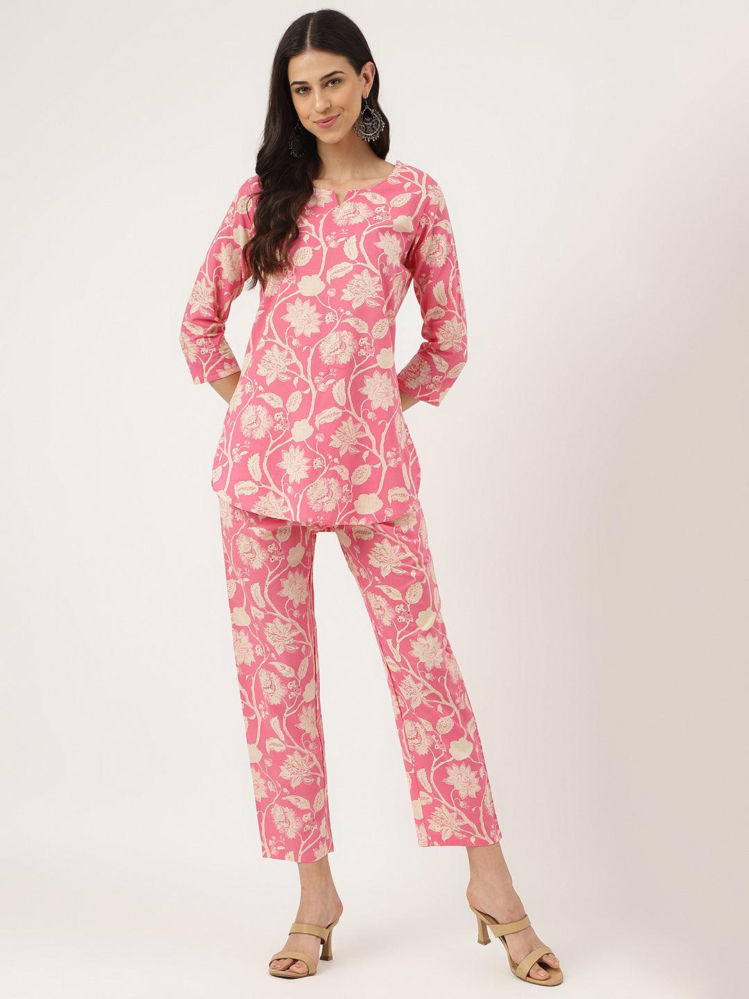 Pink Printed Loungewear/Nightwear — view 1