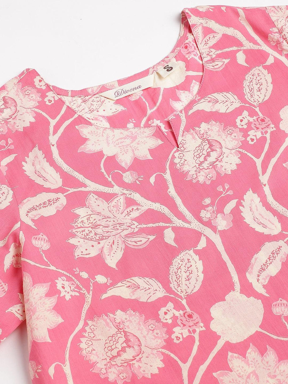 Divena Pink Printed Loungewear/Nightwear - divena world