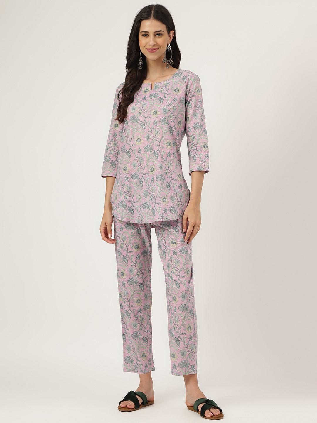 Lavender Printed Loungewear/Nightwear — view 1