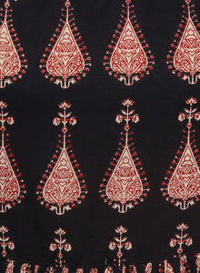 Divena Black Printed Cotton Floor Length Anarkali Kurta - divena world