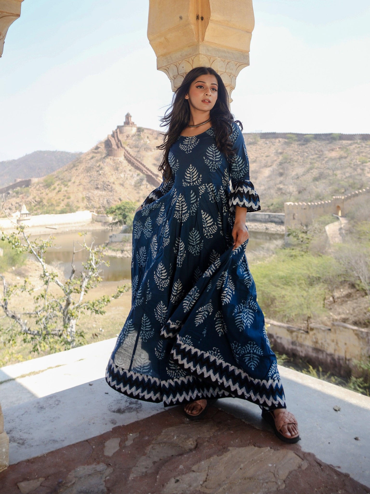 Women's Plus Size Imperial Blue Anarkali Set - Label Shaurya Sanadhya –  Trendia