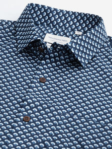 Millennial Men Indigo  Blue & White  Cotton  Full Sleeve  Shirt for Men-MMF0272 - divenaworld.com